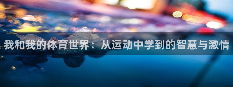vsport体育：我和我的体育世界：从运动中学到的智慧与激情