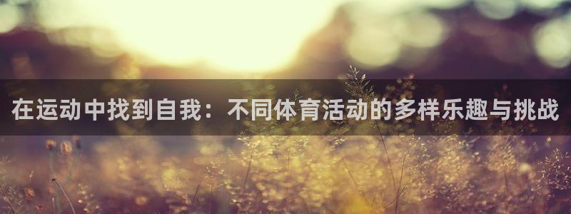 vsport体育在线官网：在运动中找到自我：不同体育活动的多样乐趣与挑战