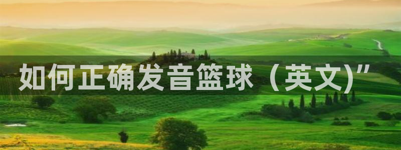 vsport体育在线官网：如何正确发音篮球（英文)”