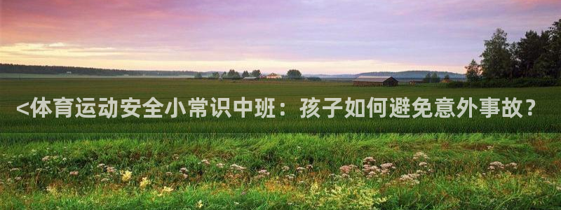 vsport体育：<体育运动安全小常识中班：孩子如何避免意外事故？